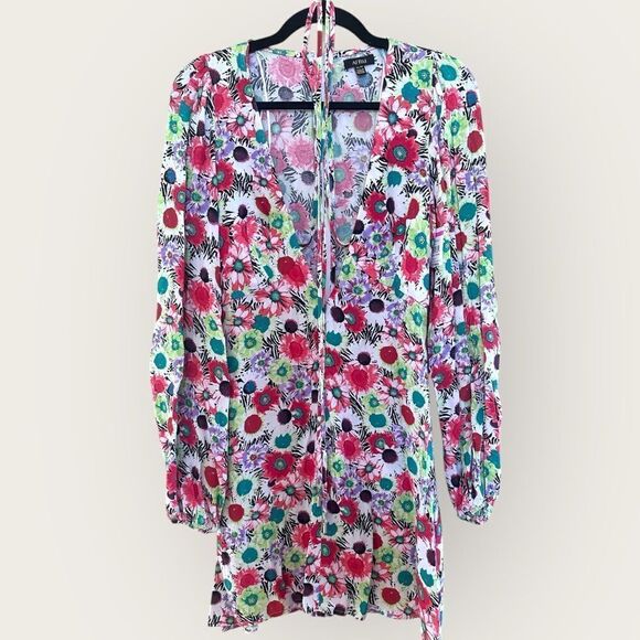AFRM Caprice Mini Dress in Summer Daisy Bouquet Sz XS - Picture 3 of 9